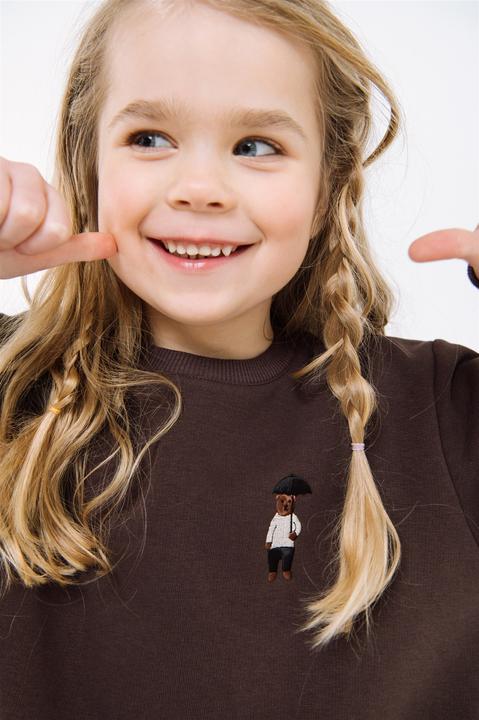 Image du produit Hebe Sweat-shirt chaud avec ours brodé (80)