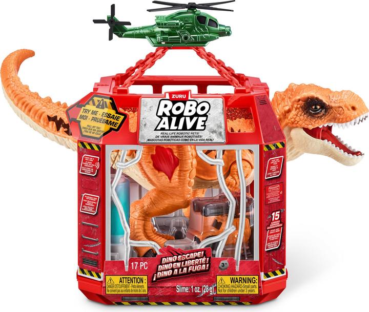 Actual product image Zuru Robo Alive Dino Escape playset with light + sound