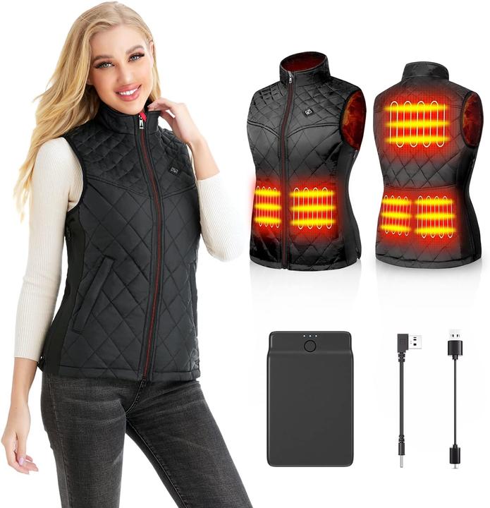 Actual product image Kintiwe Beheizte Damenweste mit Powerbank und 5 Heizzonen (S)