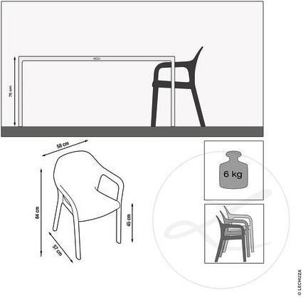 Produktbild Lechuza Cottage Stapelstuhl mokka