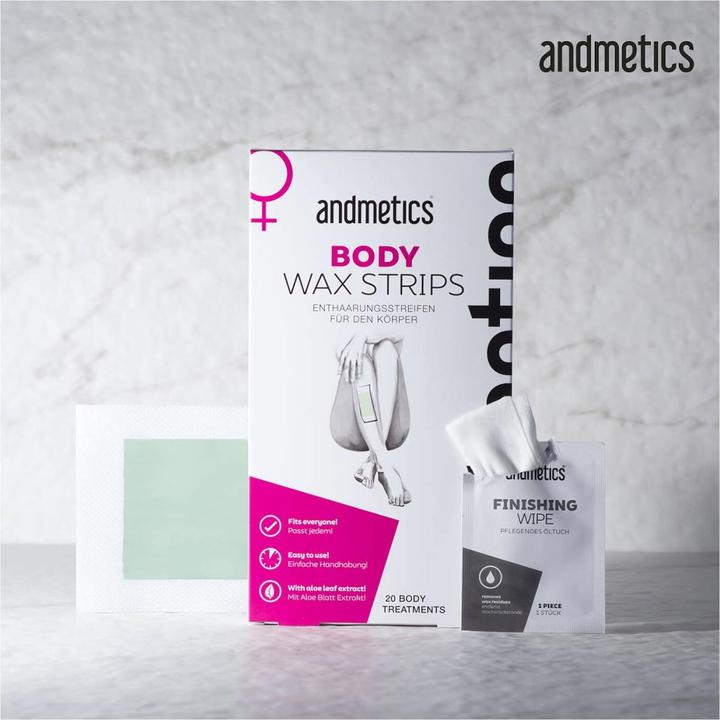 Image du produit Andmetics Bandes de cire pour le corps (20 x)