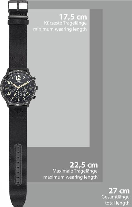 Immagine prodotto Cronografo da uomo Flight Captain Nylon Verde - 34128 (Cronografo, 43.80 mm)