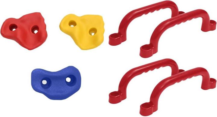 Produktbild VidaXL Schaukelsitze 2 Stk. mit Klettersteinen Blau Polyethene