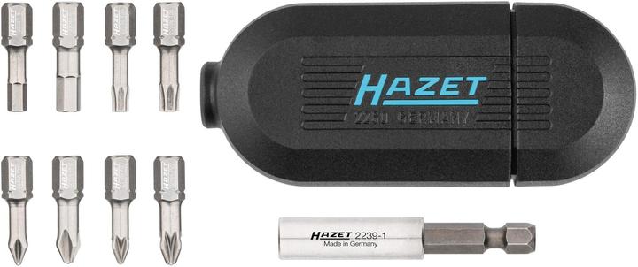 Productafbeelding HAZET Set Schroevendraaierbits (2x kruiskopschroeven 2215X-PH1 ∙ 2215X-PH2, 2x PZ-schroeven 2216X-PZ1 ∙ 2216X-PZ2, 2223N-T20, 2216-PZ1, 2223N-T25)