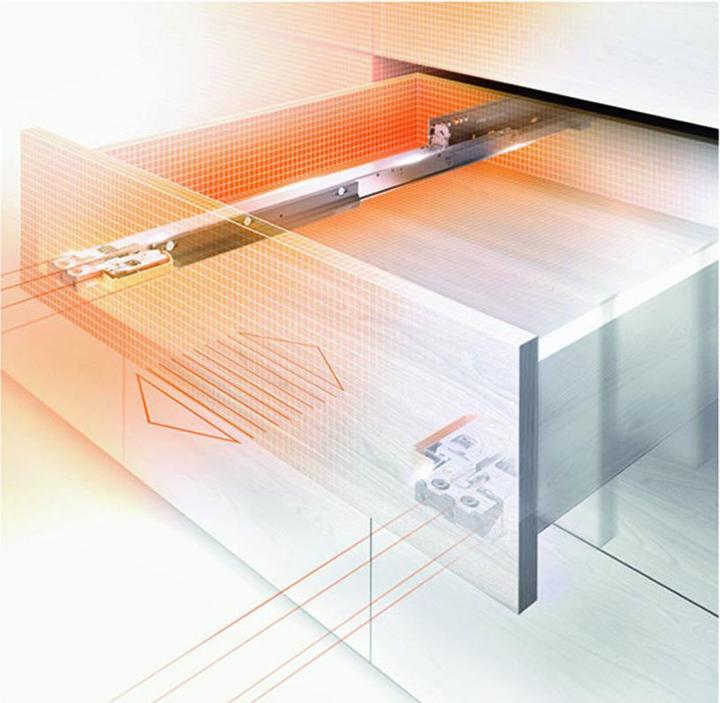 Actual product image Blum Full-extension MOVENTO 760H/766H, TIP-ON