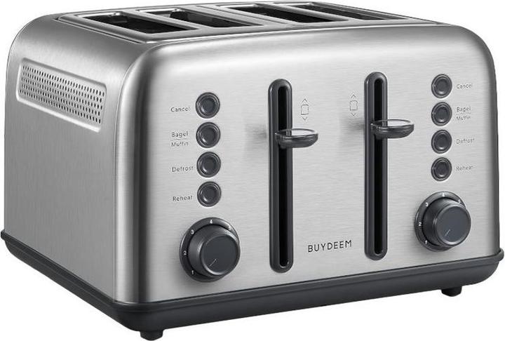 Buydeem Toster 4 Slice Toaster, model DT640E, color Stainless Stell, EU (EU plug)