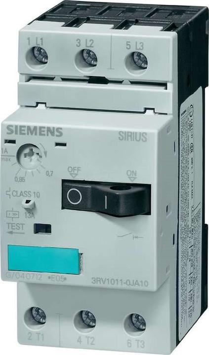 Actual product image Siemens Motor protection switch 3RV1 1,4-2A