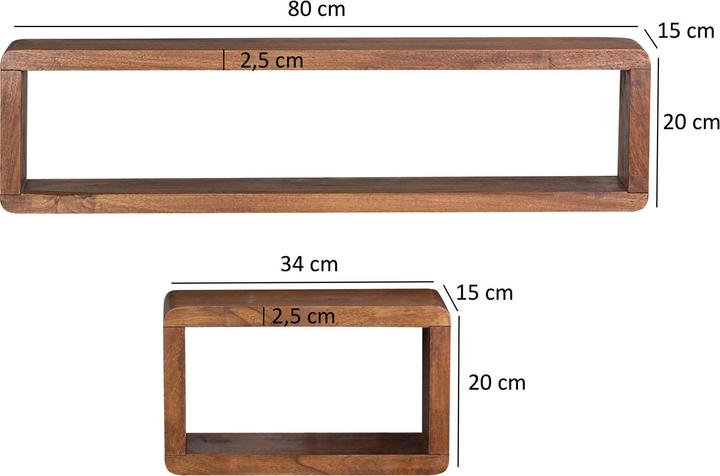 Produktbild Wohnling Boha (80 x 15 x 20 cm, 34 x 15 x 20 cm)