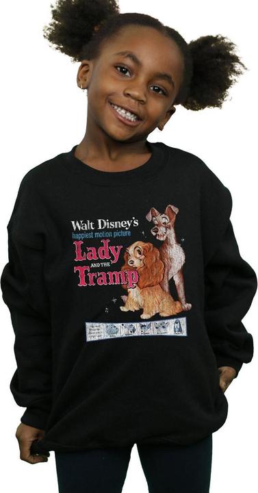 Actual product image Disney Girls Lady And The Tramp Distressed Classic Poster Sweatshirt (104)