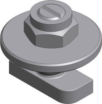 Van der Valk Solar Systems 774221 Hammer-head bolt M8x20mm + lock nut (Solar system mounting material)