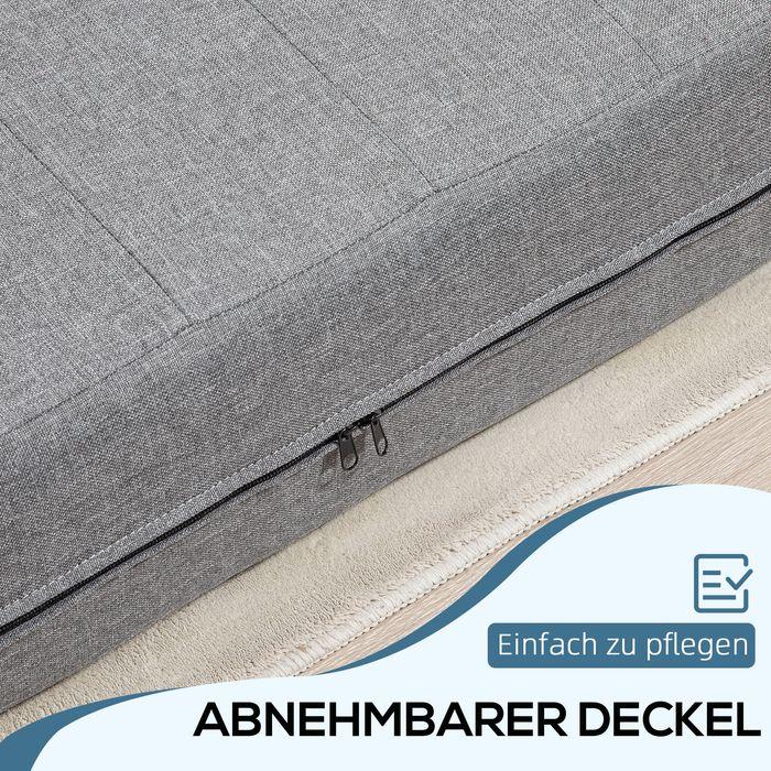 Actual product image Swisshandel24 Folding armchair with bed function, guest bed, foldable, up to 250 kg, 138x80x50 cm, grey (2 person sofa)