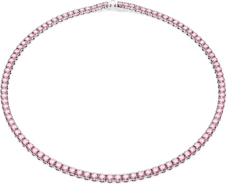 Image du produit Swarovski 5681800 Ketting Matrix Tennis zilverkleurig-roze 41 cm. (Métal Swarovski, 41 cm)