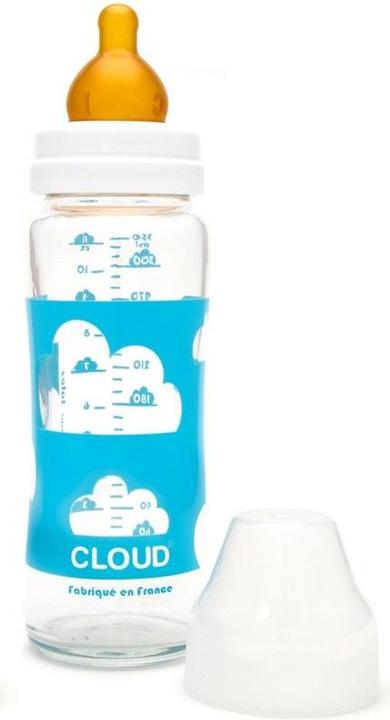 Immagine prodotto Cloud Biberon in vetro "Jules" con tettarella in gomma - 330ml (330 ml)