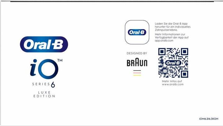 Label énergétique Oral-B Elektrische Zahnbürste iO Series6 Grey Opal (Brosse à dents oscillo-rotative)