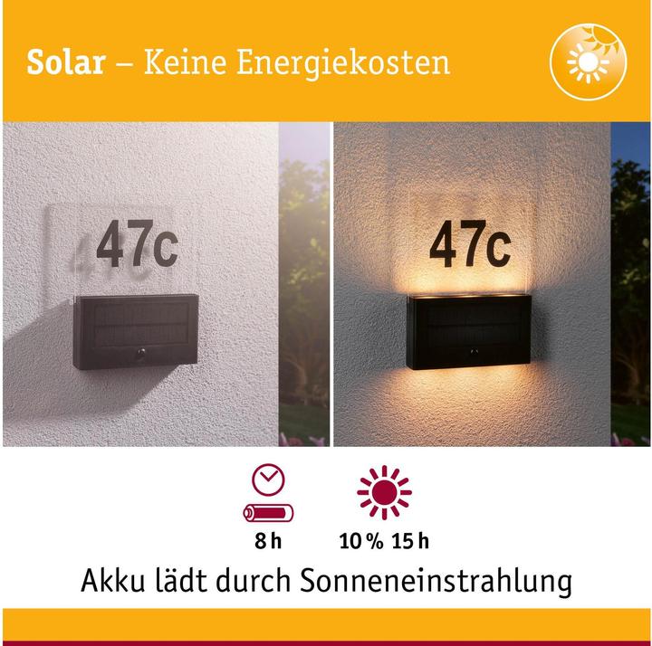 Actual product image Paulmann Solar house number light (18 lm, IP44)