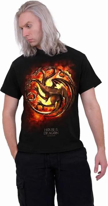 Produktbild Spiral Dragon Flames TShirt (L)