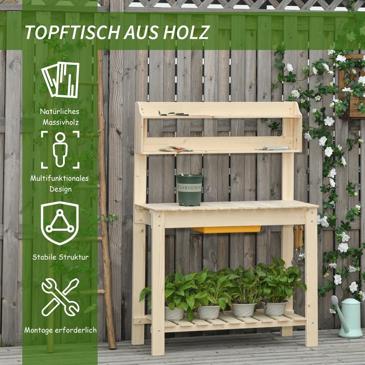 Produktbild Outsunny Pflanztisch mit verstellbarer Arbeitsfläche (100 cm)