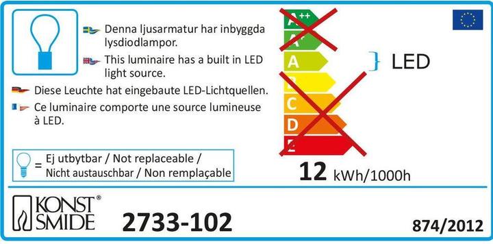 Energie-Label Konstsmide LED Lichtervorhang Eisregen (16.30 m)