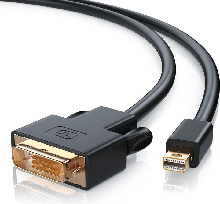 CSL Mini DisplayPort to DVI Video Cable, miniDP Monitor Adapter Cable, for Apple, PC's & Notebooks (1 m, DisplayPort, DVI)