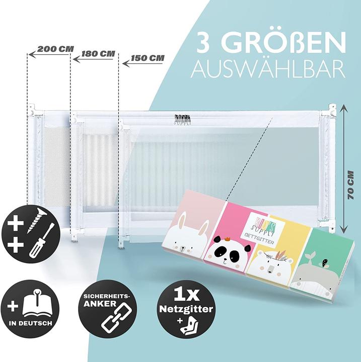 Image du produit Kids Supply Barrière de lit (150 cm)