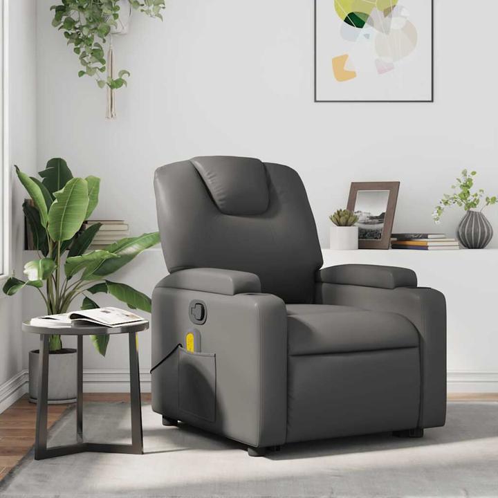 Image du produit VidaXL Fauteuil de massage gris similicuir,Couleur : gris,Matériaux