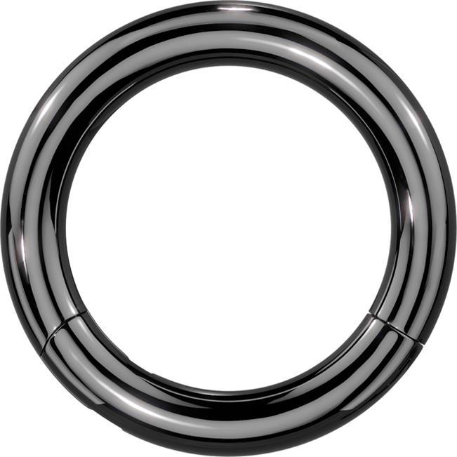 Star Piercing Segmentring klappbar schwarz (Titan G23, ohne Messing)