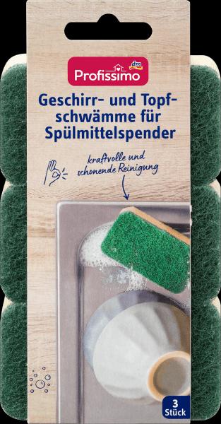 Actual product image dm Profissimo Dish and pot sponges (3 pcs.)