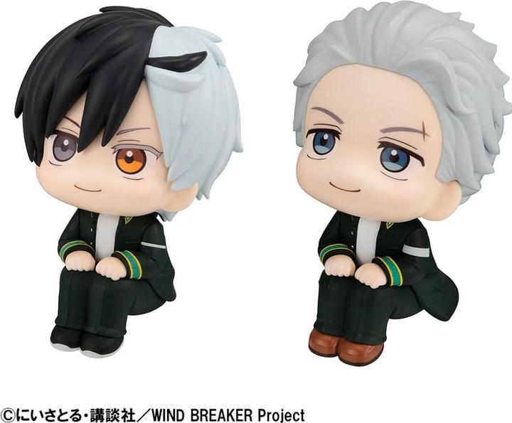 Actual product image Megahouse Wind Breaker Look Up PVC Statues Haruka Sakura & Hajime Umemiya 11 cm (with gift)
