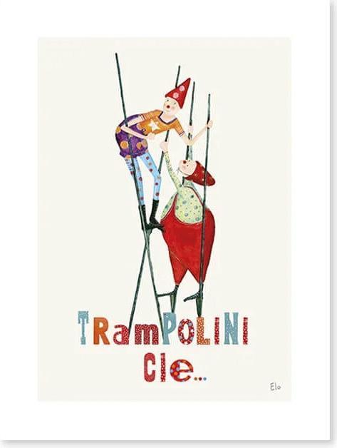 Produktbild Lilipinso Poster Trampolini Cie mit Rahmen (30 x 30 cm)