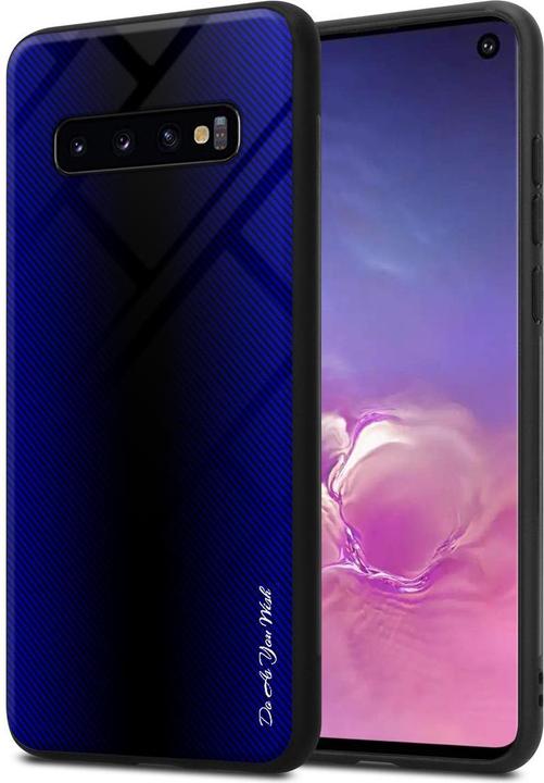 Actual product image Cadorabo TPU Striped Glass Cover (Samsung Galaxy S10)
