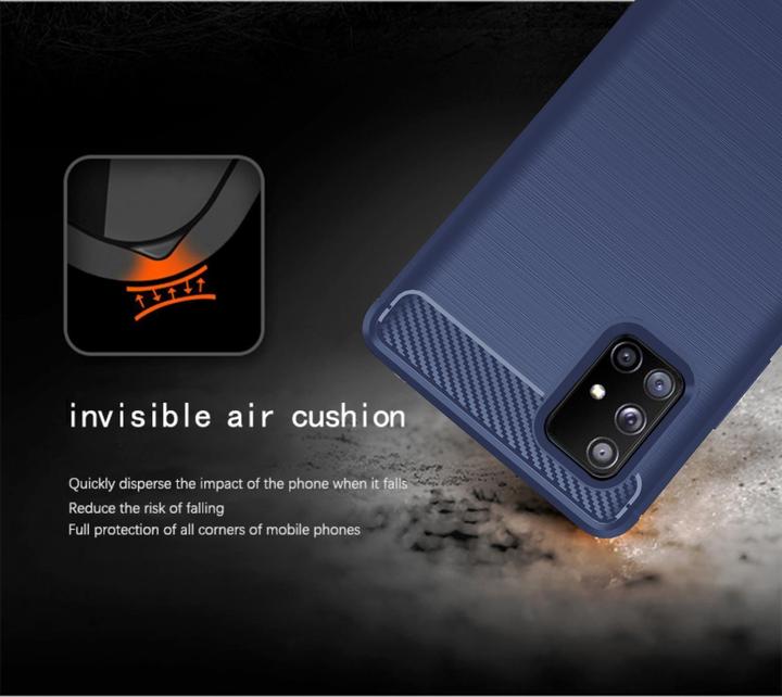 Image du produit Cadorabo TPU Ultra Slim carbon edelstahl Combi Cover (Samsung Galaxy A71)