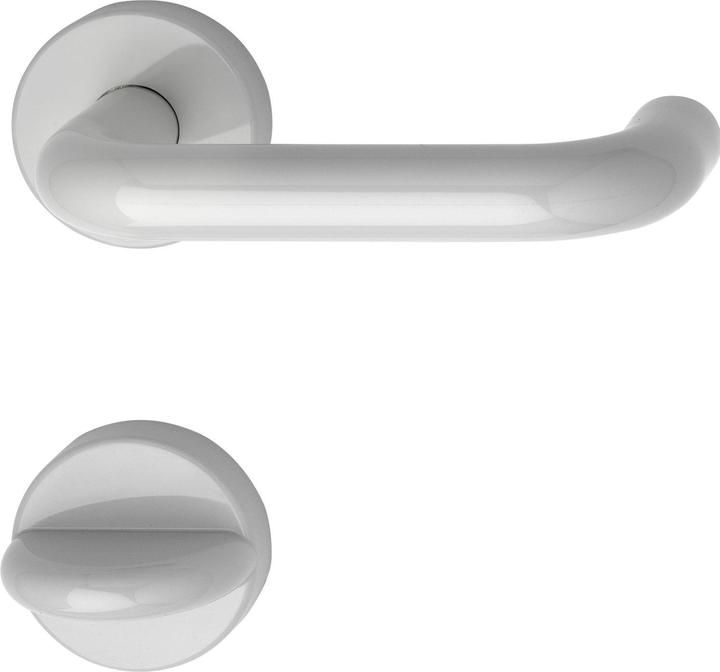 Actual product image Hewi Door fitting 111.20 R | Door handle for interior door on rosette WC | light grey (Door handle)
