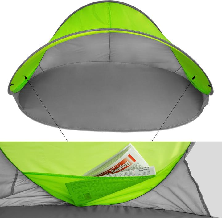 Image du produit tectake Pop-Up beach shell jasmine (Tente tunnel, 1.20 kg, 2 personnes)