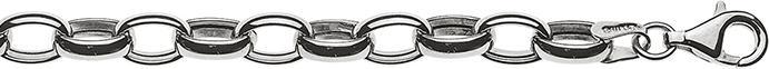 Actual product image Natsumi Schmuck Necklace white gold 18K/750 anchor oval semi-solid 6mm (750/18 K white gold, 55 cm)
