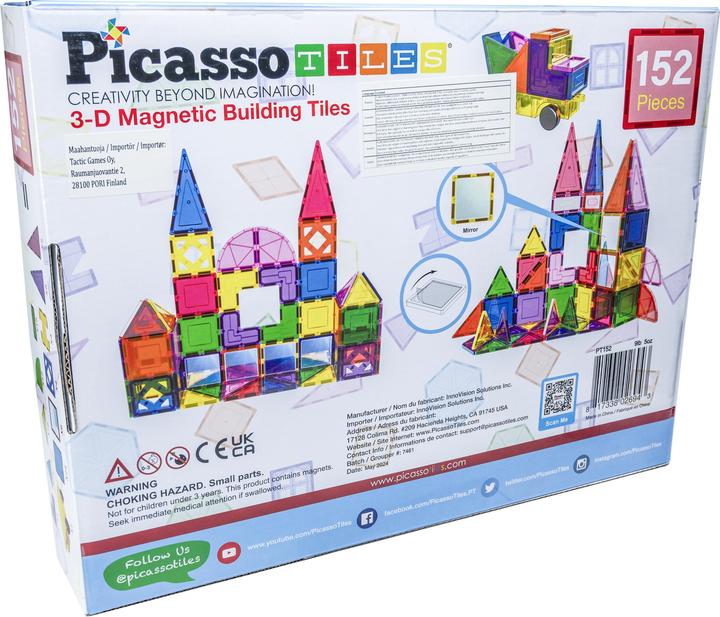 Actual product image PicassoTiles Picasso Tiles - 3-D Magnetic Building Set (152 pcs) (PT152)