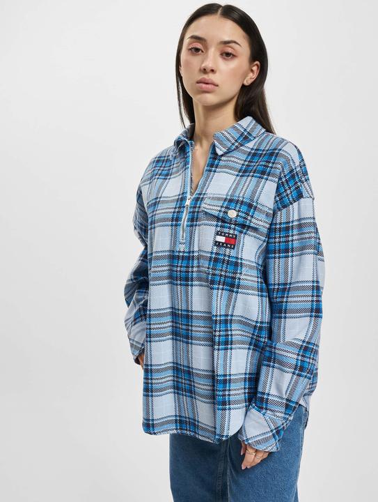 Actual product image Tommy Hilfiger Tommy Jeans Check Half Zip Overshirt - 86535 (XS)
