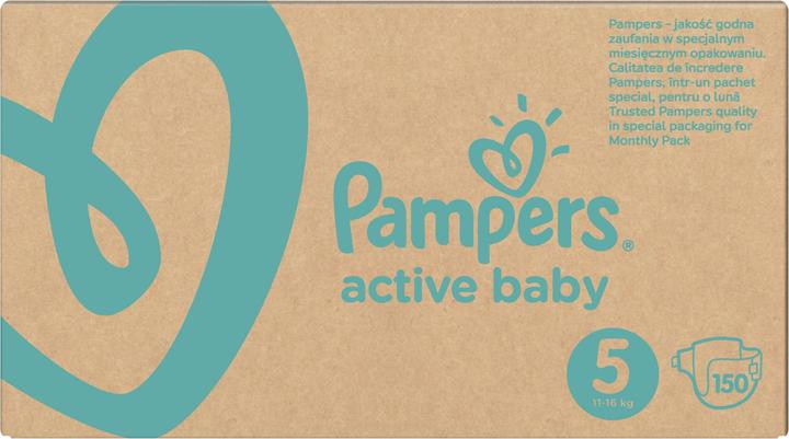 Produktbild Pampers Active Baby (Gr. 5, Monatsbox, 150 Stück)