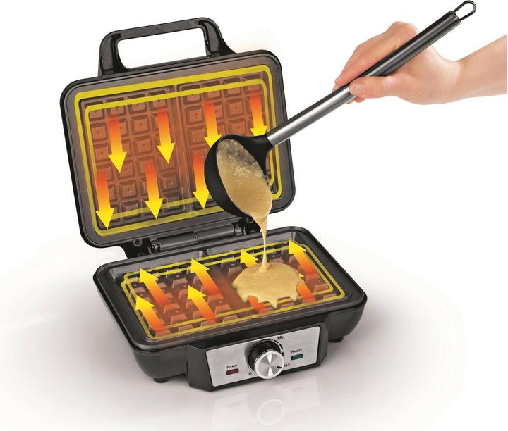 Produktbild Gourmetmaxx Waffeleisen Schwarz/Silber