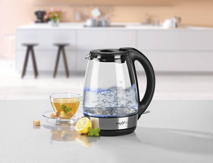 Produktbild Maxxmee Glas-Wasserkocher LED blau 2200 Watt, 1,7 L