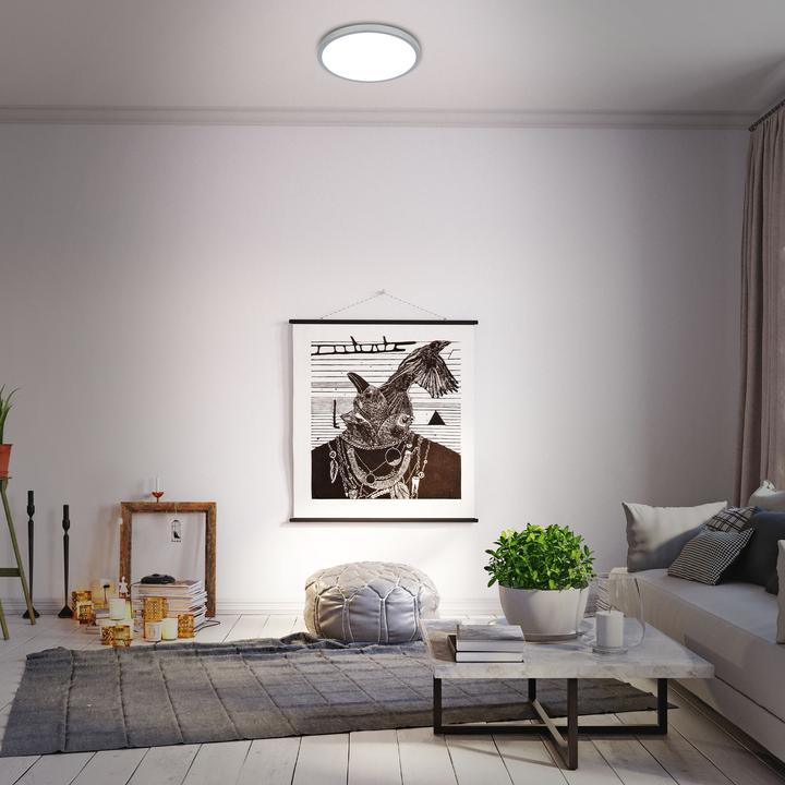 Actual product image Briloner RGBW LED surface mounted light, silver color, 1xLED/22W (2900 lm)