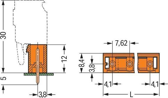 Produktbild Wago Stiftleiste (Standard) Polzahl Gesamt 6 231-766/001-000 Rastermass: 7.62 mm 100 St. (231-766/...