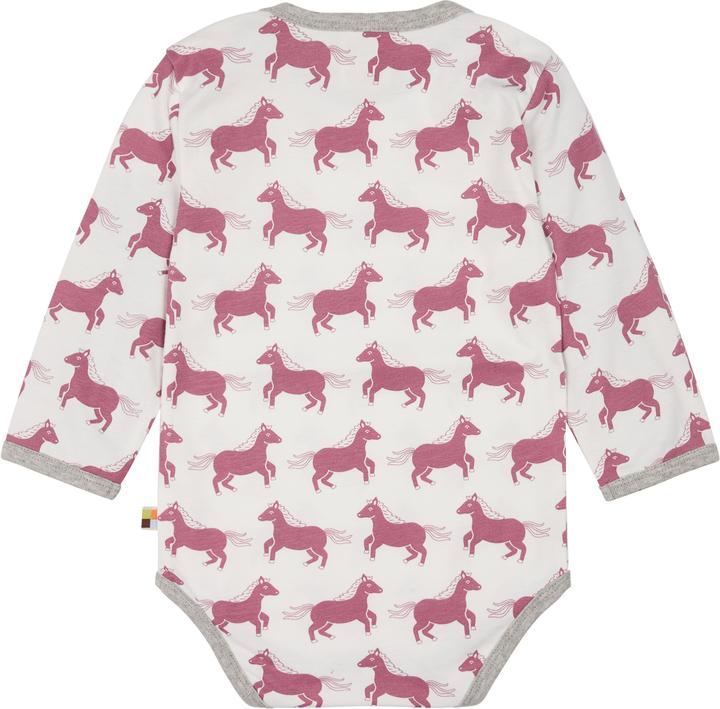 Actual product image loud + proud Body Long Sleeve Print Horse Grape (62, 68)