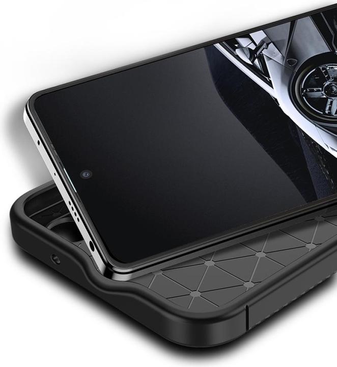 Actual product image Screenguard Xiaomi Redmi Note 12 Pro 5G Cover Carbon Design TPU Case (Xiaomi Redmi Note 12 Pro 5G)