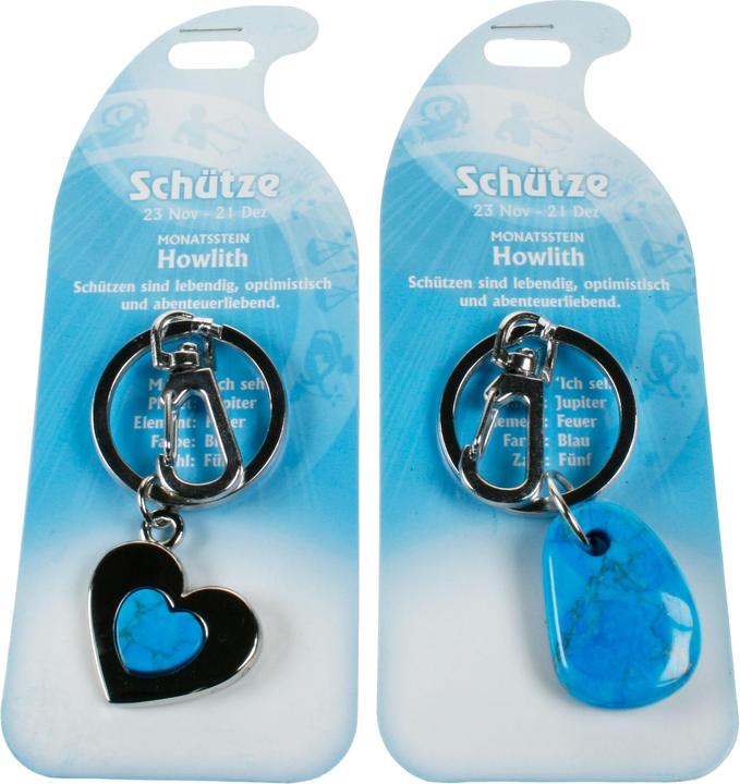 Roost Schlüsselanhänger Schütze G269 Howlith türkis 2 Motive (assortiert) (Howlith)