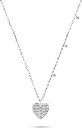 Brilio Silver - NCL62W Cubic Zirconia Silver Necklace (Chain. Pendant)
