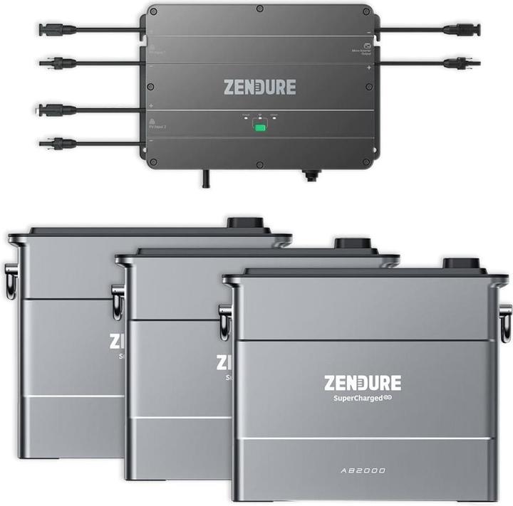 Zendure SolarFlow Set 5,76kWh Smart PV Hub mit 3x AB2000 Erweiterungsbatterie