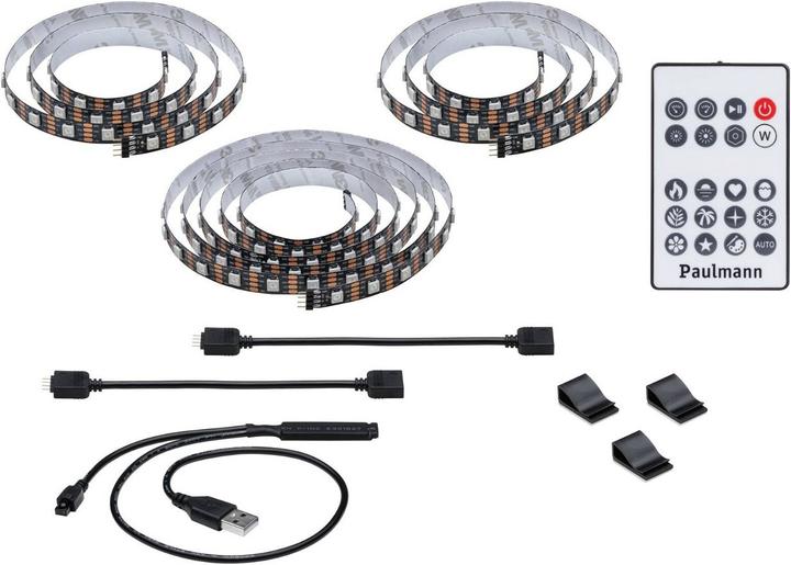 Image du produit Paulmann Luminaires USB TV Strips RGB 75 pouces (RGB, 310 cm, Intérieur)