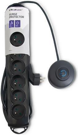 Qoltec 50171 surge protector Black 7 AC outlet(s) (7 x, 1.50 m)