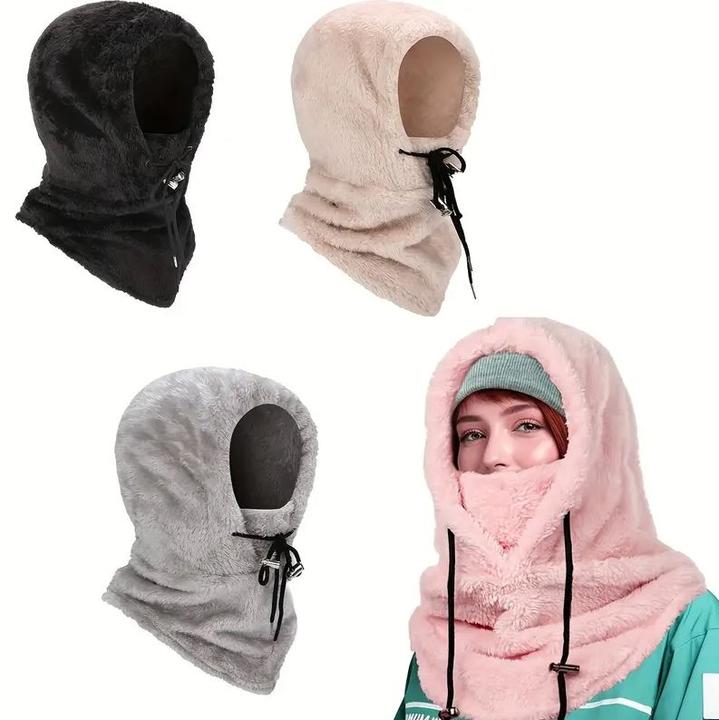 Actual product image Dema Fluffy face protection ski mask balaclava black