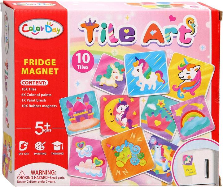 Color Day Make your own refrigerator magnets, 10 pieces.